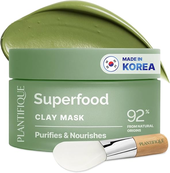 PLANTIFIQUE Korean Clay Mask for Pore Cleansing, Dermatologically Tested