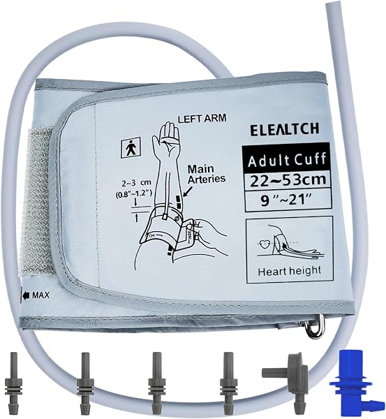 Extra Large Cuff Compatible with Most BP Monitors 9"-21" Inches (22-53CM) XL…