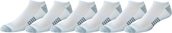 Amazon Essentials Men's Performance Cotton Cushioned Athletic No-Show…