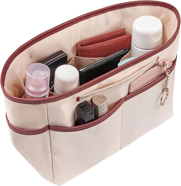 Vercord Purse Organizer Insert Handbag Organizes with Zipper Liner Bag