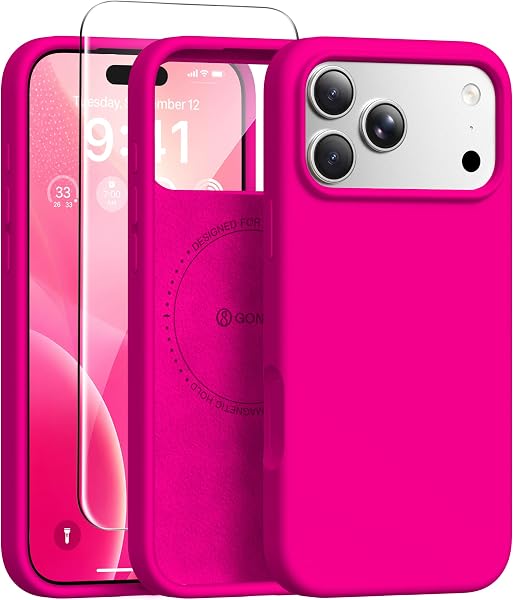 GONEZ for iPhone 18 Pro Max Case/iPhone 17 Pro Max Case, Hot Pink
