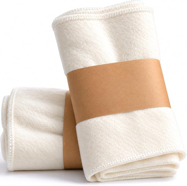 2 Pcs Organic Cotton Flannel for Castor Oil Pack Wrap, Reusable Castor Oil…