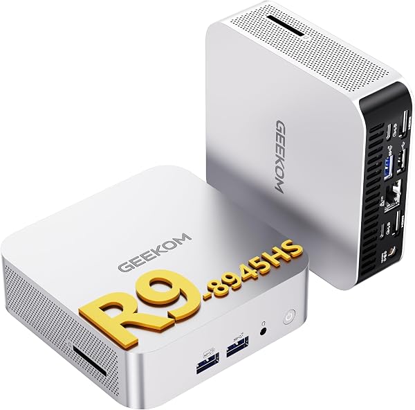 GEEKOM A8 Mini PC, Ryzen 9 8945HS, 32GB DDR5 RAM 2TB SSD, Radeon 780M