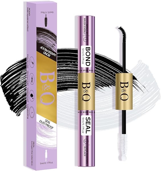 B&Q Lash Bond and Seal Waterproof,Lash Cluster Glue 10ML Strong Hold(Black)