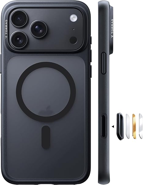 TORRAS Stronger Magnetic & Shockproof for iPhone 18 Pro Max Case Slim Black