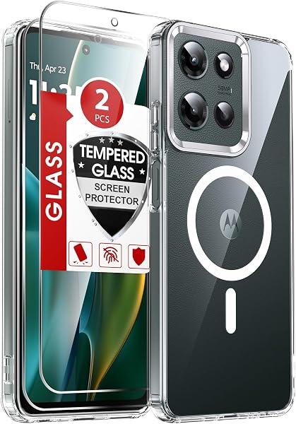 LeYi for Moto-G-2025 Case: Crystal Clear [Anti-Yellowing] Motorola G 5G 2025…