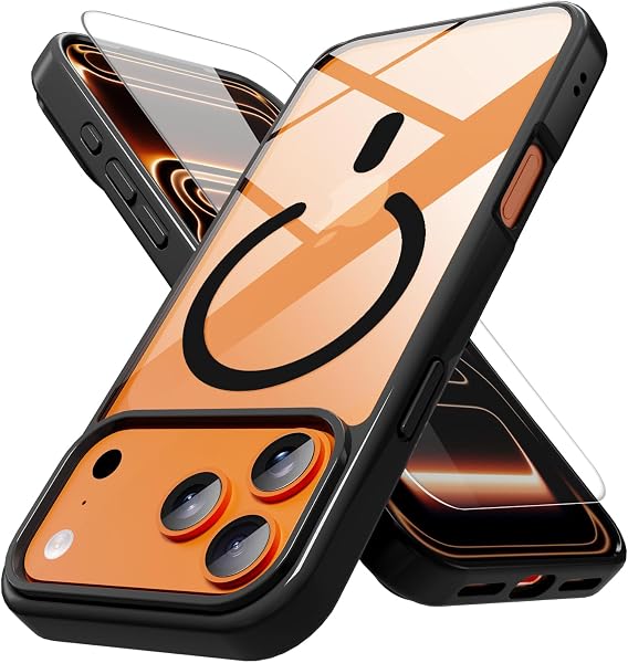 PinLiSheng Magnetic for iPhone 17 Pro Max Case Clear Black