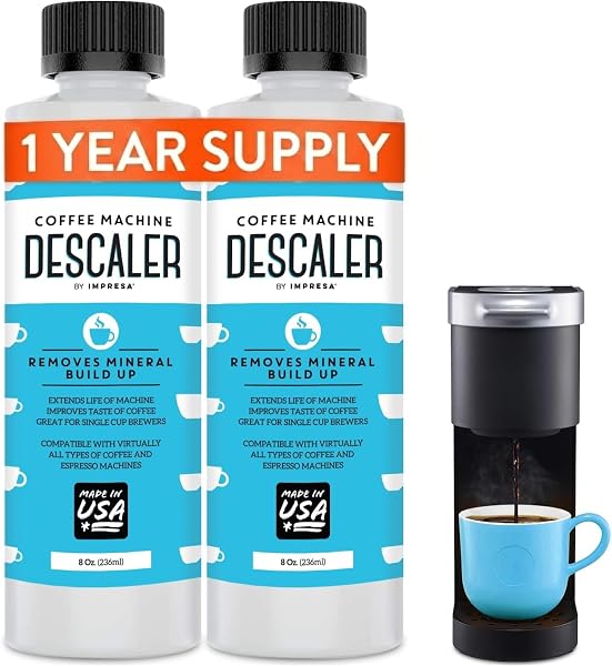 IMPRESA Coffee Machine Descaler, 2-Pack (1-Year Supply) Universal Descaling