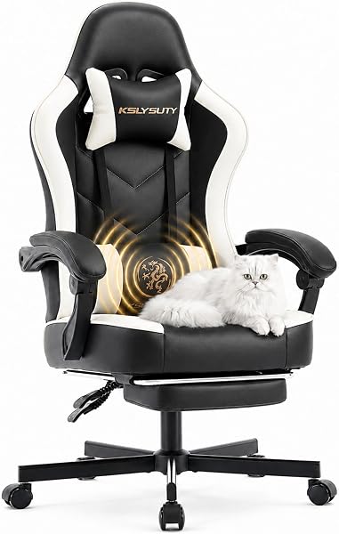 Desk Computer Gaming Chair - High Back Ergonomic Office Chair with Footrest…