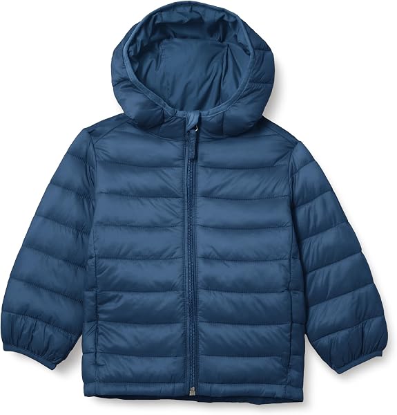 Amazon Essentials Boys and Toddlers' Lightweight Water-Resistant Packable Hooded Insulated Puffer Jacket