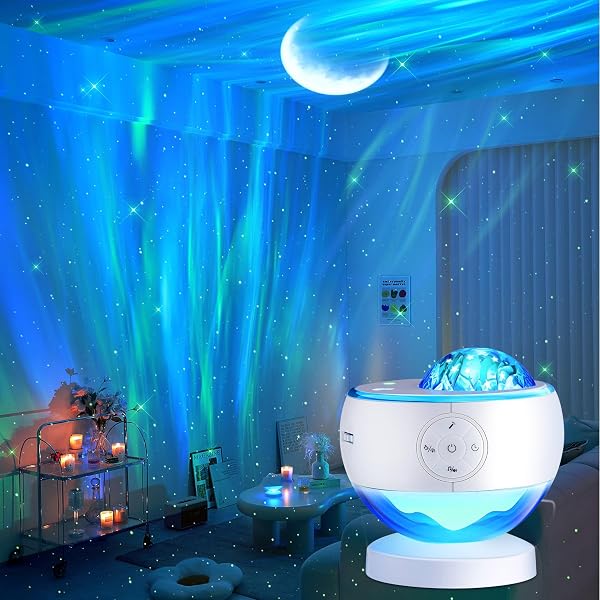 LED Aurora Sensory Light Galaxy Projector Sound Machine Bluetooth Speaker