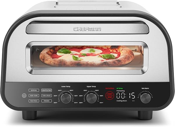 CHEFMAN Indoor Pizza Oven - Makes 12 Inch Pizzas in Minutes, Heats Up to…