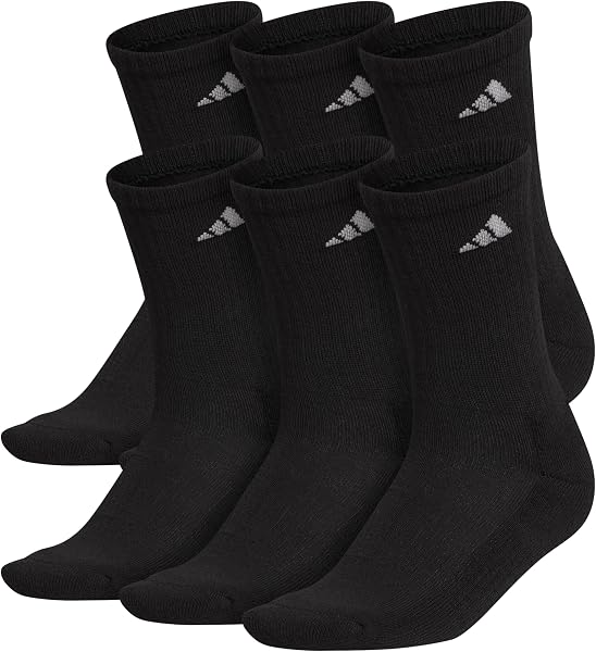 Adidas Women's Athletic Cushioned Crew Socks 6 Pairs