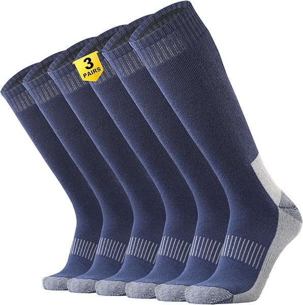 ONKE Seamless Knee High Socks for Men Heavy Duty Work Boot over the Calf