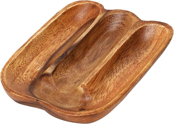 Bloomingville Acacia Wood Divided Tray, Natural