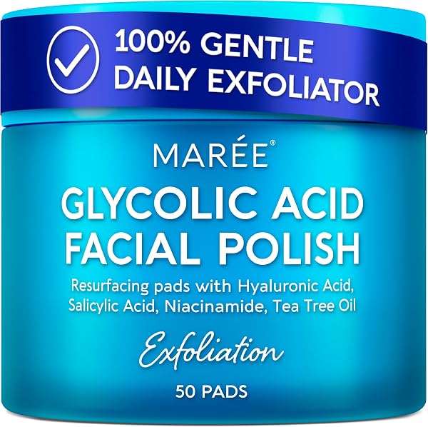 MAREE Glycolic Acid Pads - Toner Pads for Face Cleansing - Exfoliating Pad…