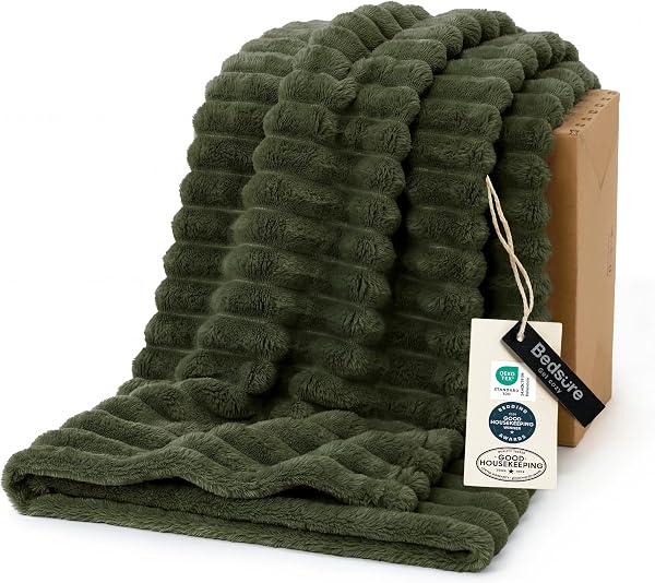 Bedsure Soft Twin Blanket for Bed Decor Gifts Green 60"x80"