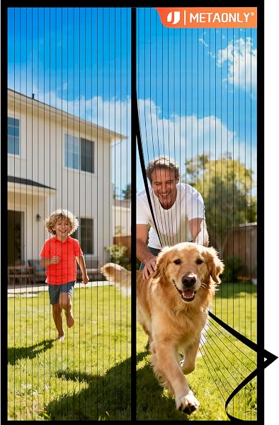 METAONLY Magnetic Screen Door Mesh, Works for Patio, Sliding Door, Keeps Bug…