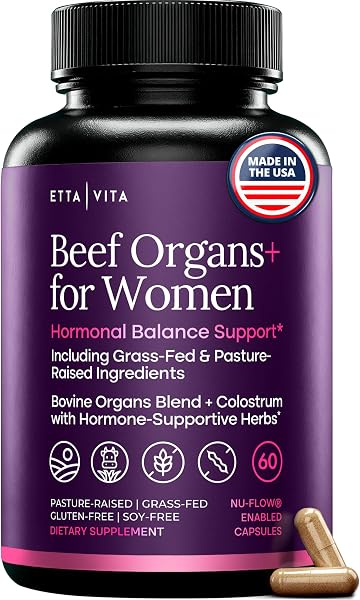Primal Beef Organ Supplement for Women with Grass-Fed Ovary, Uterus & Liver