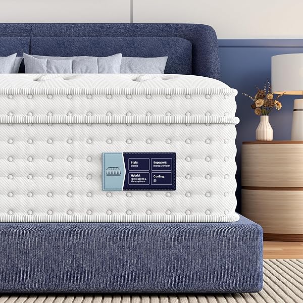 BedStory 14 Inch Extra Firm King Hybrid Mattress in a Box, 365-Night Trial