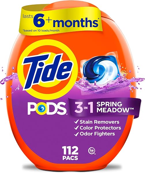 Tide PODS Laundry Detergent Pacs, 3-in-1 Stain Remover, Odor Fighter, Color…