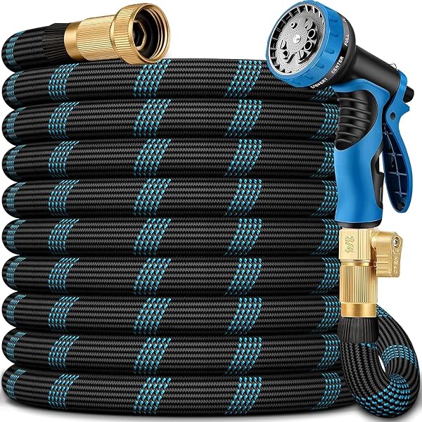 75 FT Non-Expandable Garden Hose, 2026 Upgraded Lightweight Garden…