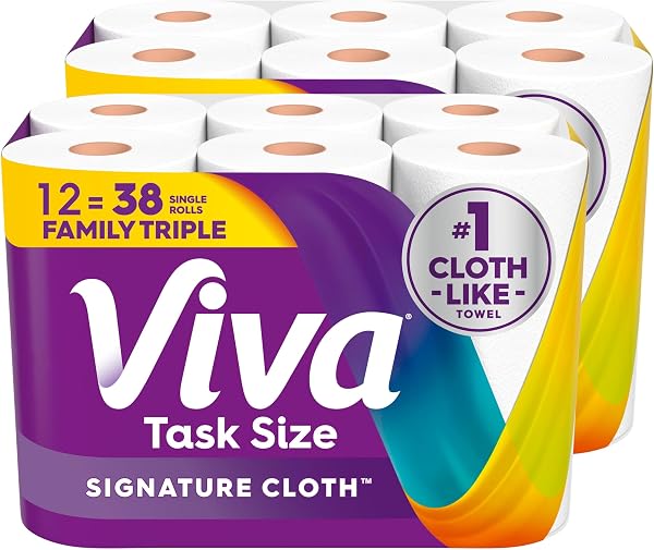 Viva Signature Cloth Paper Towels, 12 Family Triple, 141 Sheets per Roll