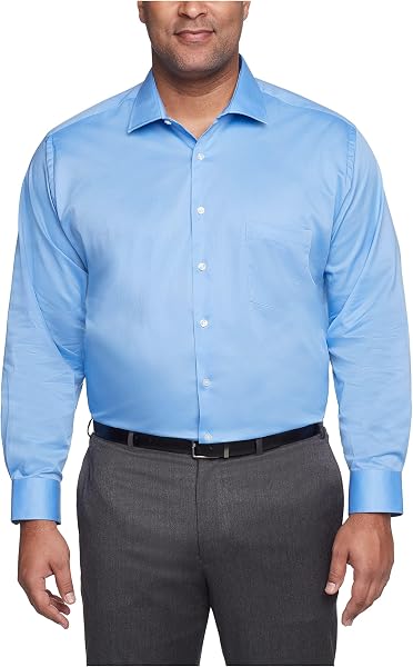 Van Heusen Mens Tall Fit Dress Shirt Flex Collar Stretch Solid (Big and Tall)
