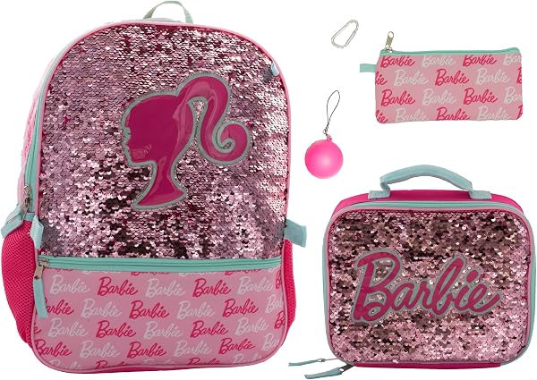 AI ACCESSORY INNOVATIONS Barbie 4 Piece Backpack Set, Sparkle & Shine with…
