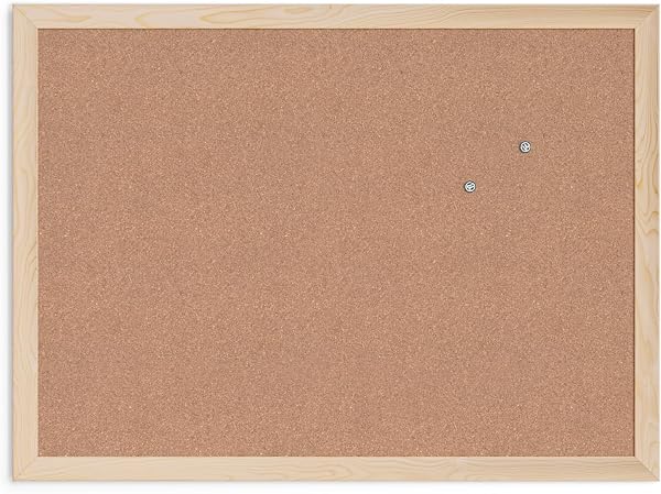 U Brands Cork Bulletin Board, 18" X 24" Inches, Light Birch Wood Frame…