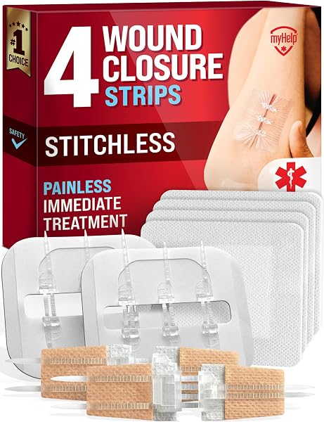 Emergency Wound Closure Strips - 4pk - Butterfly Bandages for Wound Care