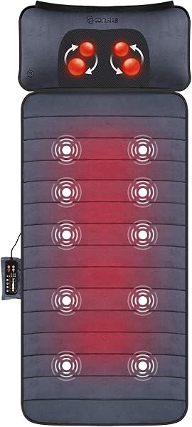 COMFIER Vibration Full Body Massage Mat with Detachable Shiatsu Neck Pillow