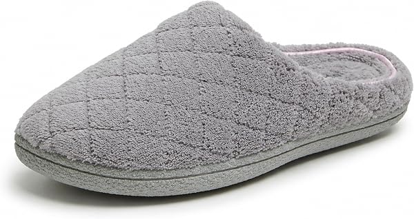 Leslie Terry Clog House Shoes with Memory Foam, Indoor Slippers with Wide…