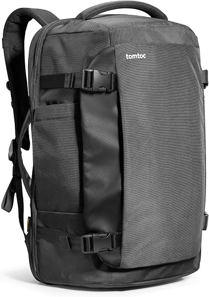 Tomtoc Travel Backpack 40L, TSA Carry on Bag Flight Approved, PFAS Free