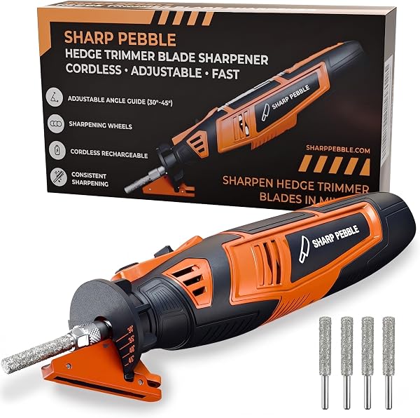 Sharp Pebble Cordless Hedge Trimmer Sharpener Kit – Blade Sharpening Tool