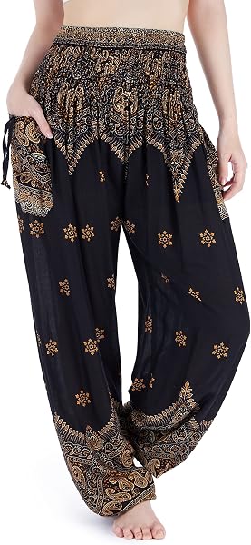 Lannaclothesdesign Harem Boho Pants for Women