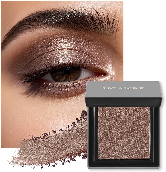 UCANBE Tapestry Taupe Single Eyeshadow Palette, Highly Pigmented Shimmer Eye Shadow Powder, Professional Long-Lasting Waterproof Makeup Palette