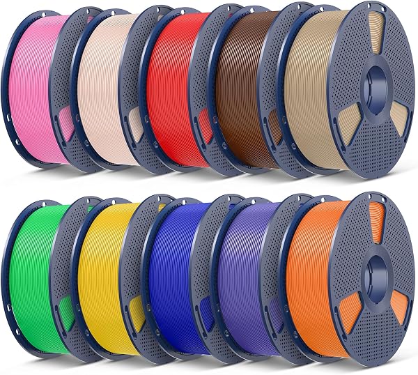 SUNLU PLA Plus 3D Printer Filament, 1.75mm, 10 Colors