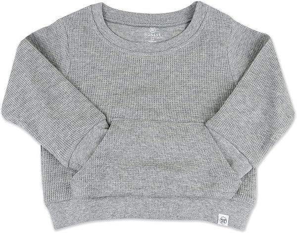 HonestBaby Baby Comfy Crew Sweatshirt with Pockets 100% Organic Cotton for…