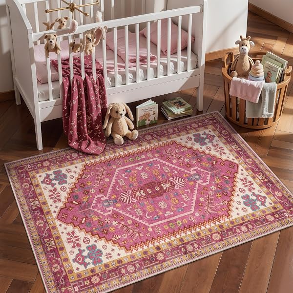 Ciicool 2x3ft Small Area Rug,Washable Boho Thin Mat for Entryway Kitchen