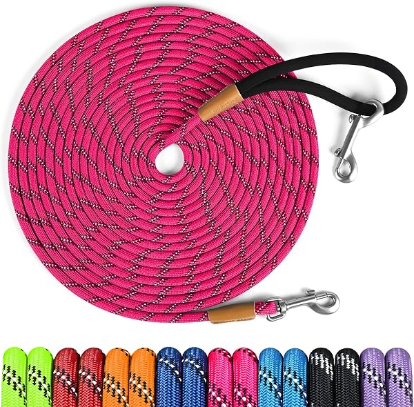 Long Dog Leash Reflective Rope Training Lead 15ft 30ft 50ft Check Cord