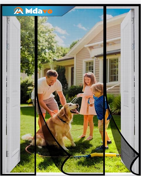 Magnetic Screen Door, Door Screen Magnetic Closure-Keeps Bugs Out Let Breeze…