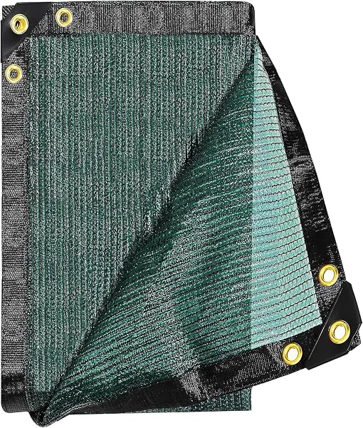 E.share 70% Green Shade Cloth 12ft x 20ft Sun Shade Netting with Grommets