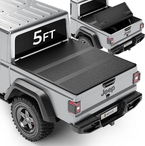 Nexus Hard Folding Truck Bed Tonneau Cover Compatible with Jeep Gladiator JT…