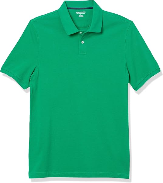 Amazon Essentials Men's Short Sleeve Slim-Fit Cotton Pique Polo Shirt…