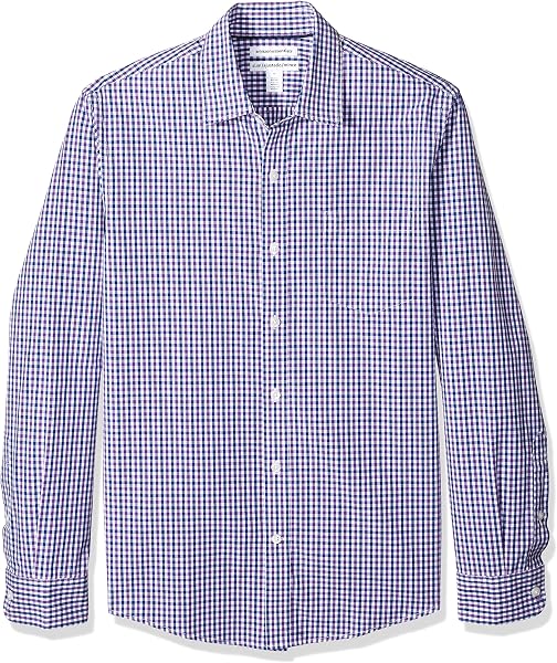 Amazon Essentials Men's Slim-Fit Long-Sleeve Button-Up Poplin Shirt